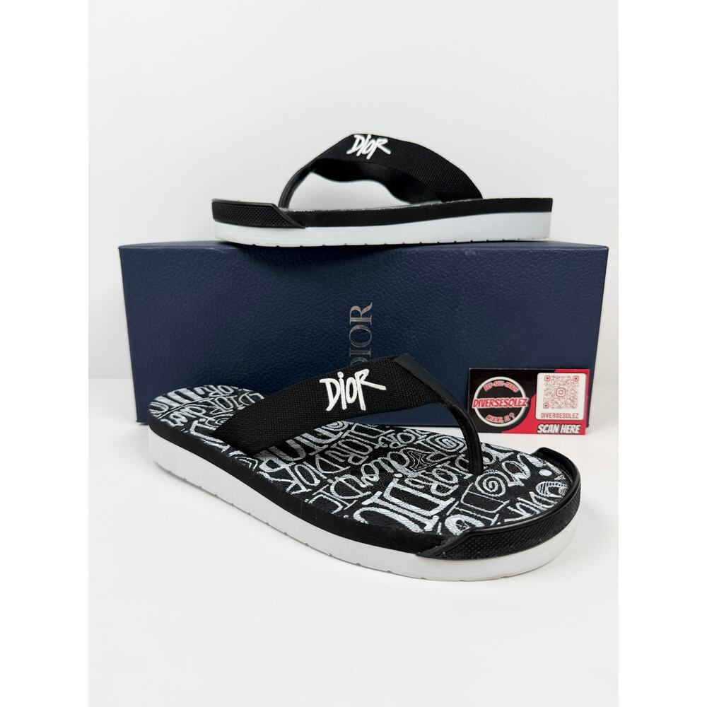 Size 41EU/8US - Dior x Shawn Stussy Flip Flops - Picture 2 of 10